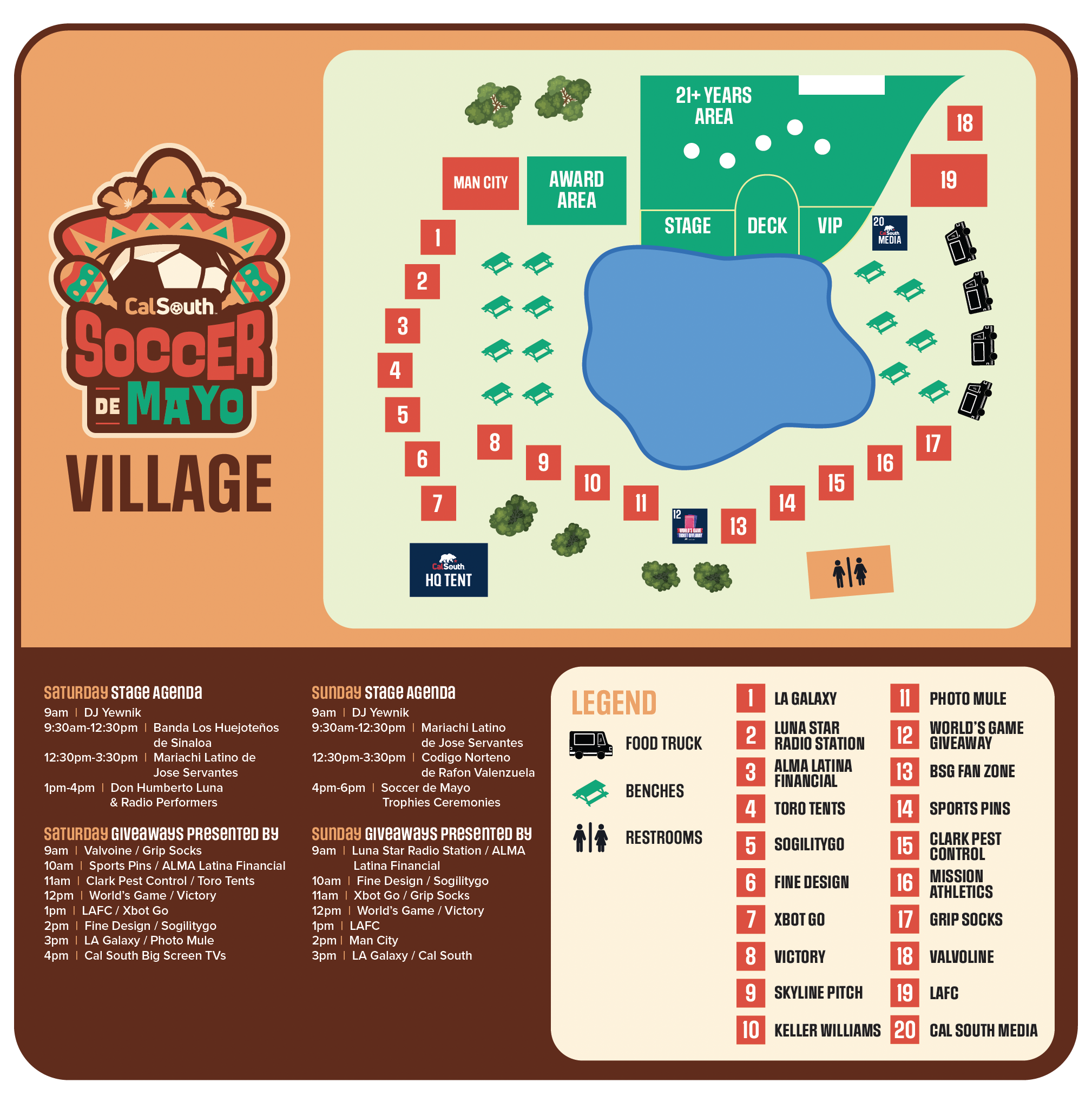 Soccer de Mayo 2026 Festival Village Map